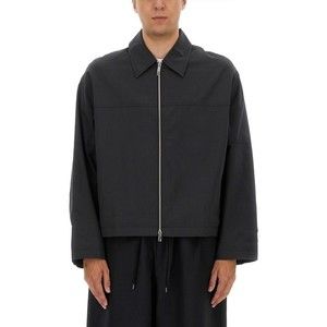 Studio Nicholson Boxy Black Harrington Jacket With Classic Collar - NWT